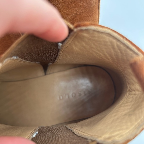 Nisolo Womens Nutmeg Suede & Leather Chelsea Every Day Boots Booties Size 9 - Picture 12 of 13